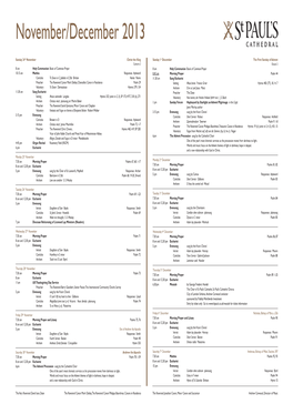 Service Schedule 24 November 2013