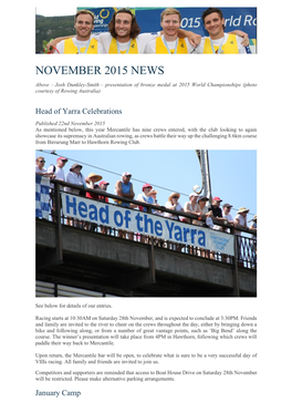 November 2015 News