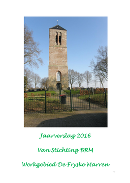 Jaarverslag 2016 Van Stichting BRM Werkgebied De Fryske Marren