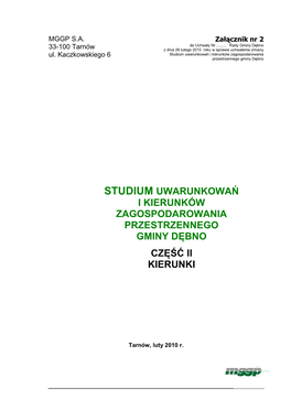 Studium Uwarunkowań I Kierunków