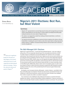 Nigeria's 2011 Elections: Best Run, but Most Violent