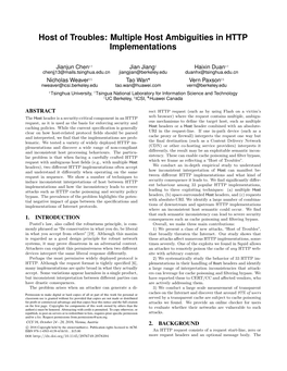 Host of Troubles: Multiple Host Ambiguities in HTTP Implementations