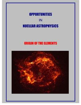 Opportunities Nuclear Astrophysics