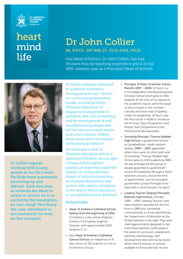 Dr John Collier CV