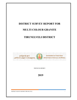 District Survey Report for Multi Colour Granite
