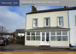 Boustead House, West Green, Allonby, Cumbria, Ca15 6Pg Guide Price £325,000