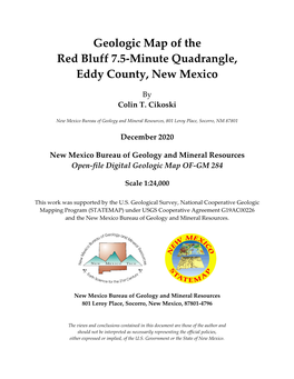 Geologic Map of the Red Bluff 7.5-Minute Quadrangle, Eddy County, New Mexico