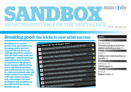 MUSIC MARKETING for the DIGITAL ERA Issue 101 | 29Th January 2014