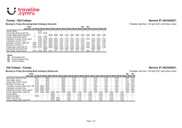 Timetable 027ACA1