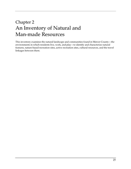 Chapter 2 an Inventory of Natural and Man-Made Resources