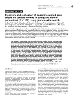 Discovery and Replication of Dopamine-Related Gene Effects on Caudate