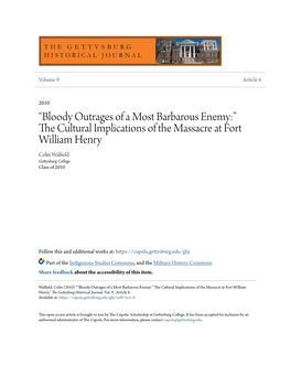 The Cultural Implications of the Massacre at Fort William Henry