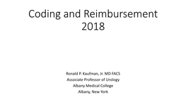 Kaufman: Coding and Reimbursement 2018