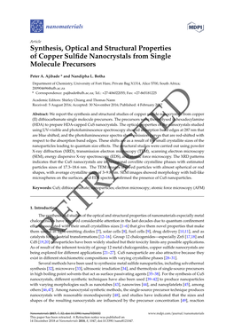 Synthesis, Optical and Structural Properties of Copper Sulfide