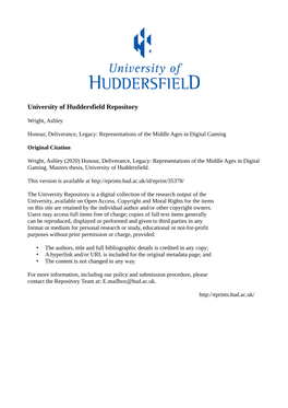 University of Huddersfield Repository