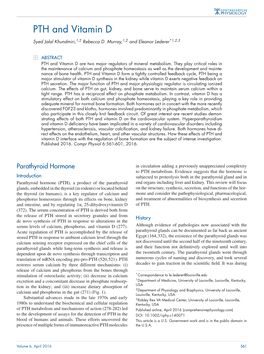 PTH and Vitamin D