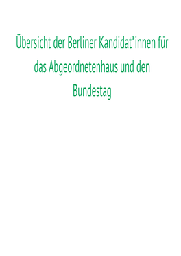 Uebersicht Aller Berliner Kandidatinnen AHG +