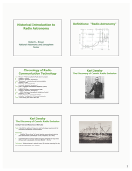 Historical Introduction to Radio Astronomy