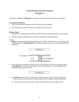 A Joint Or Articulation Is a Place in the Body Where Two Bones Come Together