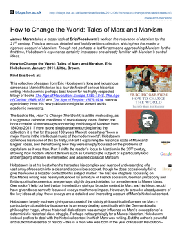 Tales of Marx and Marxism