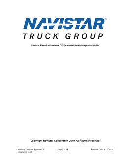 Copyright Navistar Corporation 2019 All Rights Reserved