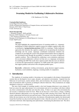 Swarming Models for Facilitating Collaborative Decisions 1 Introduction