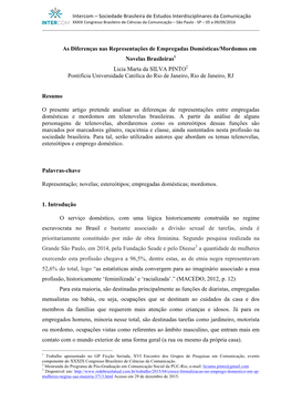 As Diferenças Nas Representações De Empregadas Domésticas