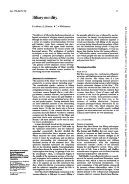 Biliary Motility