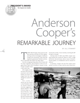 2010 President’S Award, Is That Anchor to Arrive in Haiti, and He Soon Found Him- Cooper Wouldn’T Have It Any Other Way