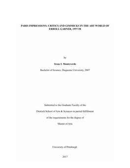 Monteverde Thesis