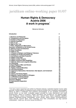 Human Rights in Austria 2006