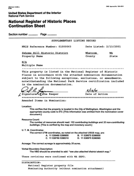 National Register of Historic Places Continuation Sheet