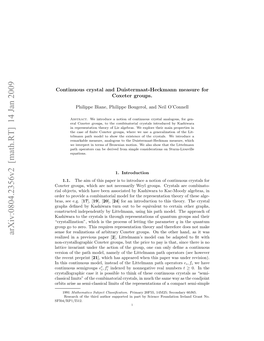 Continuous Crystals and Duistermaat-Heckman Measure For