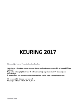 Keuring 2017