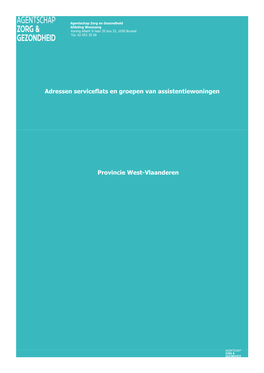 Serviceflats En Assistentiewoningen in West-Vlaanderen (PDF)