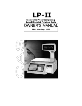 LP-2 VER 1.00 Owner's Manual