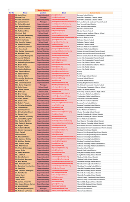 New Jersey in USA School Superintendents Info