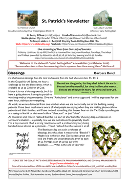 St. Patrick's Newsletter