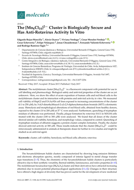 2- Cluster Is Biologically Secure and Has Anti-Rotavirus Activity in Vitro