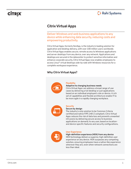 Citrix Virtual Apps Datasheet