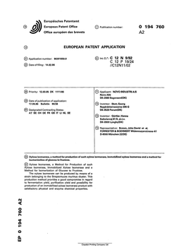 Xylose Isomerase, a Method for Production of Such Xylose Isomerase, Immobilized Xylose Isomerase and a Method for Isomerization of Glucose to Fructose