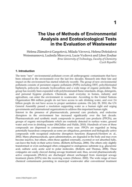 The Use of Methods of Environmental Analysis and Ecotoxicological Tests in the Evaluation of Wastewater