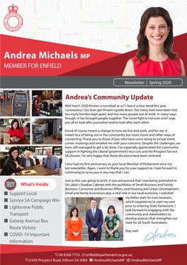 Andrea Michaels Mp MEMBER for ENFIELD