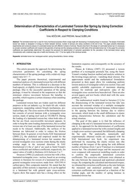 Determination of Characteristics of a Laminated Torsion Bar Spring by Using Correction Coefficients in Respect to Clamping Conditions