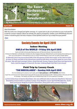 Ebws Newsletter Apr19.Pdf