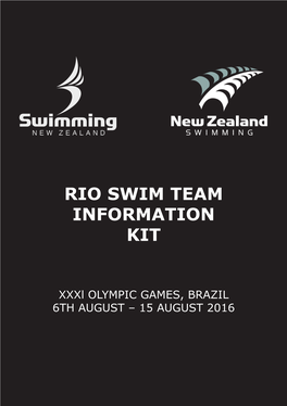 Rio Swim Team Information Kit