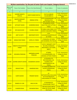 Written Examination for the Post of Junior Clerk-Cum-Copyist, Category-General.Pdf