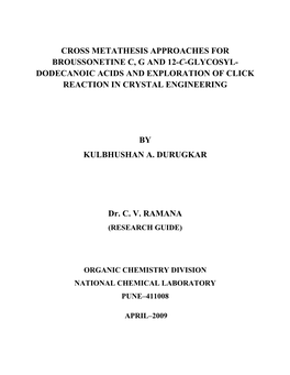 Dodecanoic Acids and Exploration of Click Reaction in Crystal Engineering