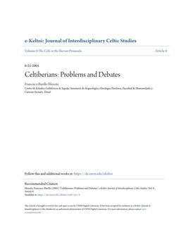 Celtiberians: Problems and Debates