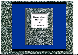 Queer Music History 101